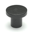 This is an image of a M.Marcus - Wooden Cabinet Knob Round Circum Design 48mm Black Ash Finish, w4470-48-ash that is available to order from T.H Wiggans Ironmongery in Kendal.