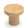 This is an image of a M.Marcus - Wooden Cabinet Knob Round Circum Design 48mm Oak Finish, w4470-48-oak that is available to order from T.H Wiggans Ironmongery in Kendal.
