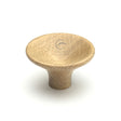 This is an image of a M.Marcus - Wooden Cabinet Knob Trumpet Design 38mm Oak Finish, w4491-38-oak that is available to order from T.H Wiggans Ironmongery in Kendal.