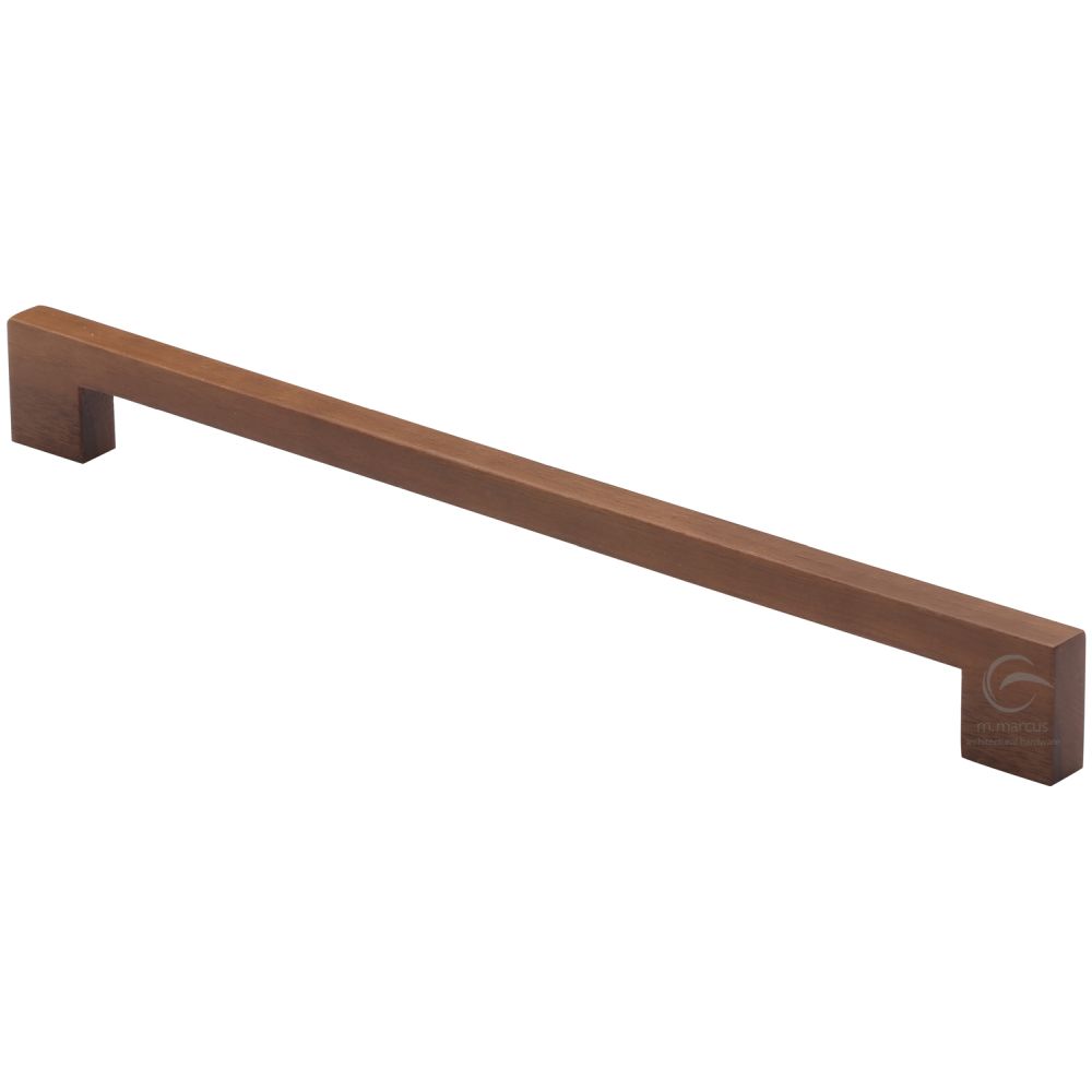 This is an image of a M.Marcus - Wooden Cabinet Pull Handle Metro Design 288mm Walnut Finish, w7490-288-wal that is available to order from T.H Wiggans Ironmongery in Kendal.