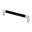 This is an image of a M.Marcus - Wooden Cabinet Pull Handle Angle Design 192mm Black Beech Finish, w7623-192-ash that is available to order from T.H Wiggans Ironmongery in Kendal.