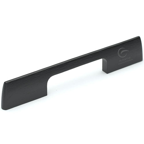 This is an image of a M.Marcus - Wooden Cabinet Pull Handle Slim Aero Design 224mm Black Ash Finish, w7791-224-ash that is available to order from T.H Wiggans Ironmongery in Kendal.