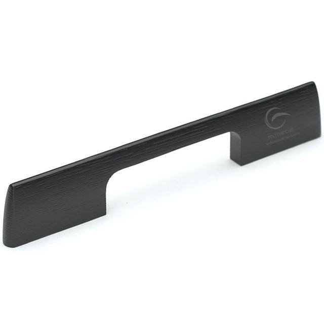 This is an image of a M.Marcus - Wooden Cabinet Pull Handle Slim Aero Design 224mm Black Ash Finish, w7791-224-ash that is available to order from T.H Wiggans Ironmongery in Kendal.