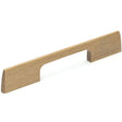 This is an image of a M.Marcus - Wooden Cabinet Pull Handle Slim Aero Design 320mm Oak Finish, w7791-320-oak that is available to order from T.H Wiggans Ironmongery in Kendal.