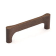 This is an image of a M.Marcus - Wooden Cabinet Pull Handle Gio Design 128mm Walnut Finish, w7827-128-wal that is available to order from T.H Wiggans Ironmongery in Kendal.