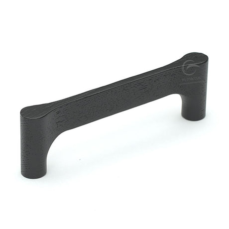 This is an image of a M.Marcus - Wooden Cabinet Pull Handle Gio Design 160mm Black Ash Finish, w7827-160-ash that is available to order from T.H Wiggans Ironmongery in Kendal.