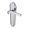 This is an image of a Heritage Brass - Door Handle Lever Latch Waldorf Design Polished Chrome Finish, wal6510-pc that is available to order from T.H Wiggans Ironmongery in Kendal.