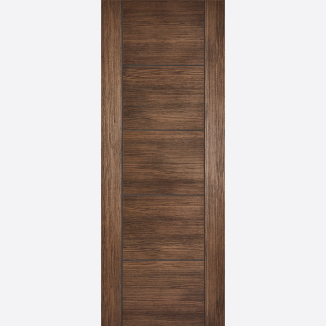 This is an image showing the LPD - Vancouver Laminate Pre-finished Walnut Laminate Doors Available to order from T.H. Wiggans Ironmongery in Kendal