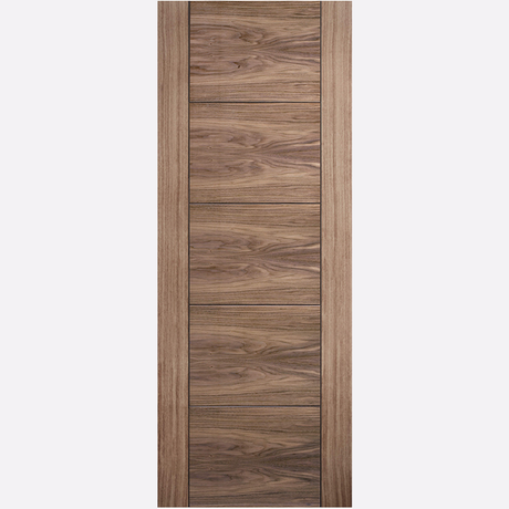 This is an image showing the LPD - Vancouver 5P Pre-Finished Walnut Doors Available to order from T.H. Wiggans Ironmongery in Kendal