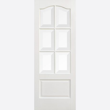 This is an image showing the LPD - Kent 6L Primed White Doors Available to order from T.H. Wiggans Ironmongery in Kendal