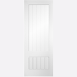 This is an image showing the LPD - Mexicano Glazed Primed White Doors Available to order from T.H. Wiggans Ironmongery in Kendal