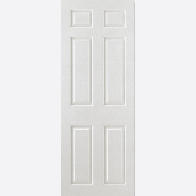 This is an image showing the LPD - Smooth 6P Square Top Primed White Doors Available to order from T.H. Wiggans Ironmongery in Kendal