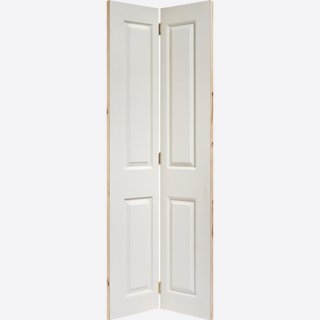 This is an image showing the LPD - 4P Bi-Fold Primed White Doors Available to order from T.H. Wiggans Ironmongery in Kendal