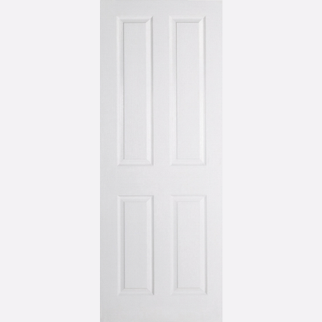 This is an image showing the LPD - Textured 4P Primed White Doors Available to order from T.H. Wiggans Ironmongery in Kendal