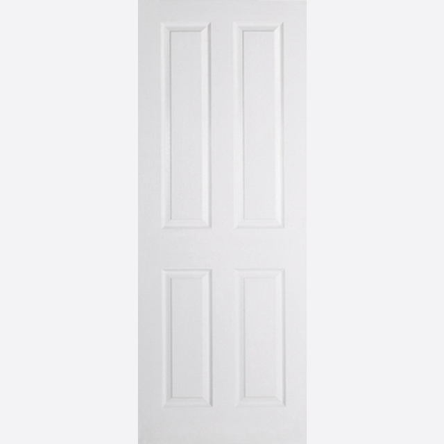 This is an image showing the LPD - Textured 4P Primed White Doors Available to order from T.H. Wiggans Ironmongery in Kendal