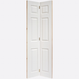 This is an image showing the LPD - 6P Bi-Fold Primed White Doors Available to order from T.H. Wiggans Ironmongery in Kendal