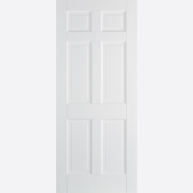 This is an image showing the LPD - Regency 6P Primed White Doors Available to order from T.H. Wiggans Ironmongery in Kendal