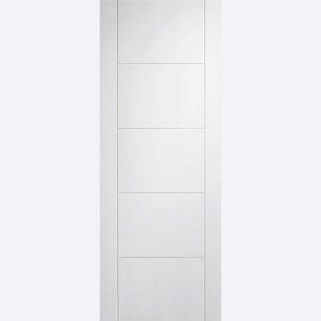 This is an image showing the LPD - Vancouver 5P Primed White Doors Available to order from T.H. Wiggans Ironmongery in Kendal