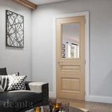 Deanta Windsor Prefinished Oak Bevelled Glaze Doors