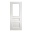 This is an image of Deanta Windsor White Primed Bevelled Glaze Doors available to order from T.H. Wiggans Ironmongery in Kendal