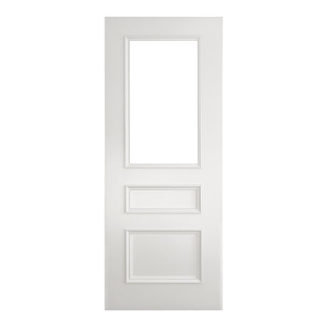 This is an image of Deanta Windsor White Primed Bevelled Glaze Doors available to order from T.H. Wiggans Ironmongery in Kendal