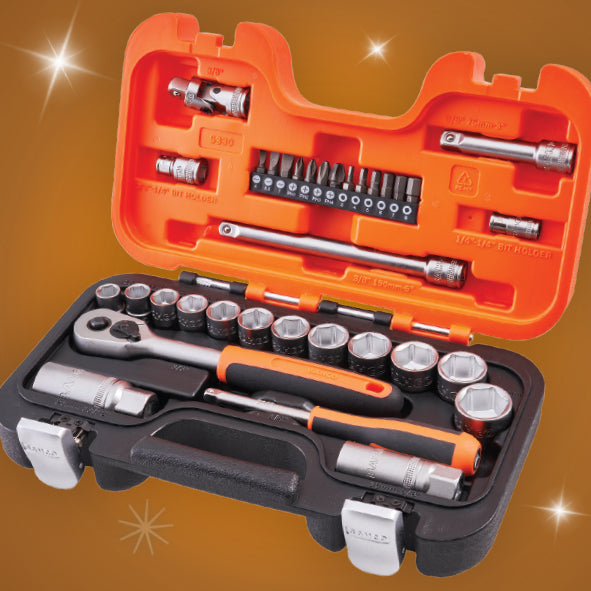 Bahco 3/8in Drive Socket Set (34 Piece)