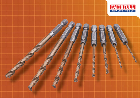High quality image of Faithfull Quick Change Impact Driver Drill Bit Set, availble from T.H. Wiggans Ironmongery in Kendal