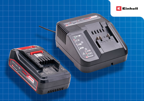 High quality image of Einhell Battery & Charger Starter Pack, availble from T.H. Wiggans Ironmongery in Kendal