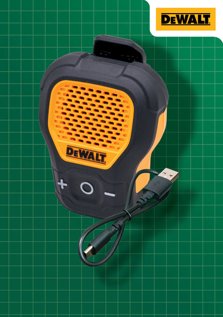 High quality image of DeWalt Wearable Speaker, availble from T.H. Wiggans Ironmongery in Kendal