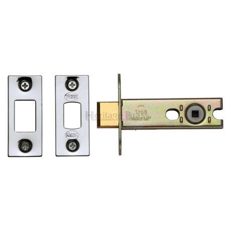 This is an image of a York - Architectural Tubular Bathroom Deadbolt 3" Polished Chrome/Nickel Finish, ykbdb3-pc-pn that is available to order from T.H Wiggans Ironmongery in Kendal.