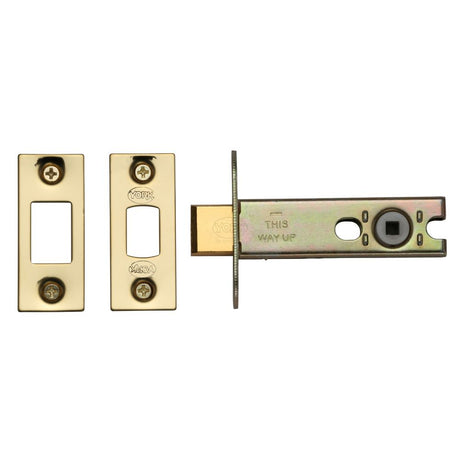 This is an image of a York - Architectural Tubular Bathroom Deadbolt 4" Polished Brass Finish, ykbdb4-pb that is available to order from T.H Wiggans Ironmongery in Kendal.