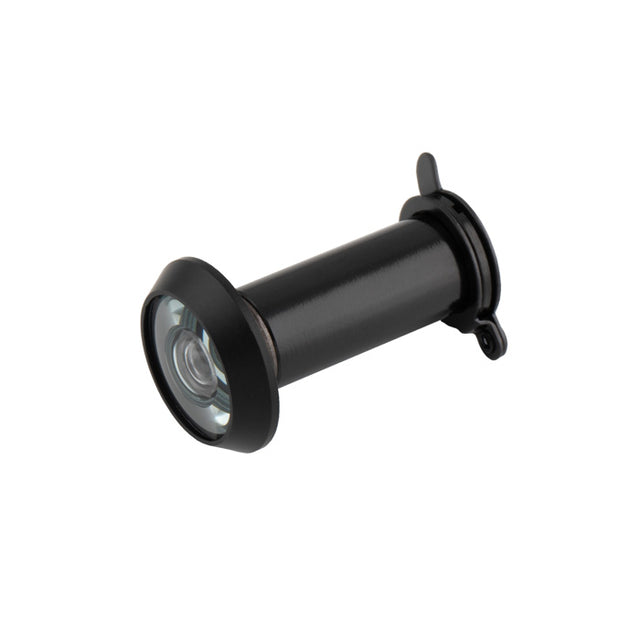 This image shows Eurospec - Door Viewer Matt Black - Matt Black - aa77mb available from T.H. Wiggans Ironmongery in Kendal.