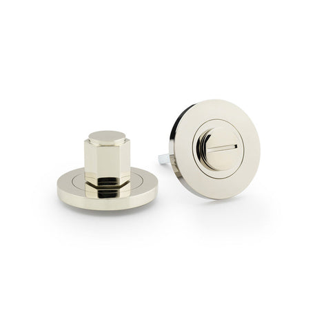 This is an image showing Alexander & Wilks - Hex Thumbturn and Release - Polished Nickel aw794pn available to order from T.H. Wiggans Ironmongery in Kendal, quick delivery and discounted prices.