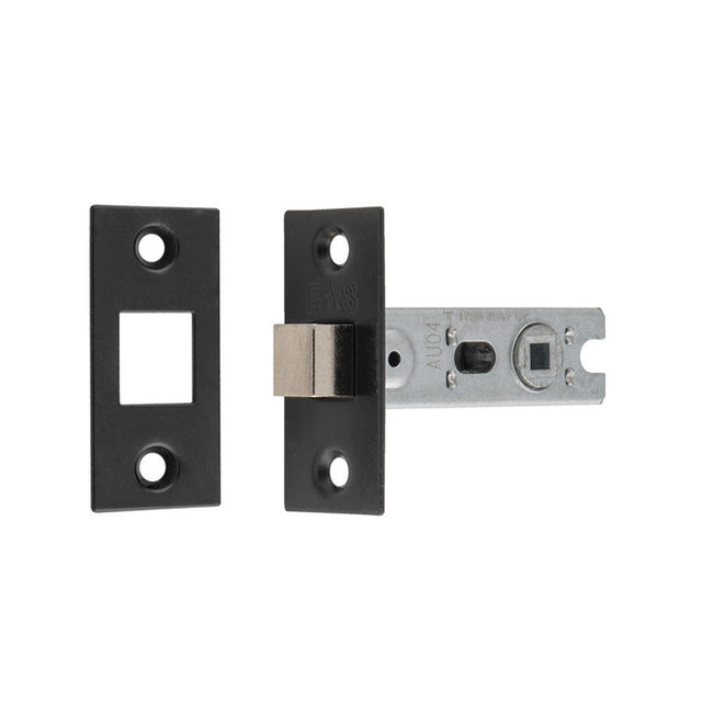 This image shows Eurospec - Bolt-Through Tubular Deadbolt - Matt Black - 64mm - btd25mb available from T.H. Wiggans Ironmongery in Kendal.