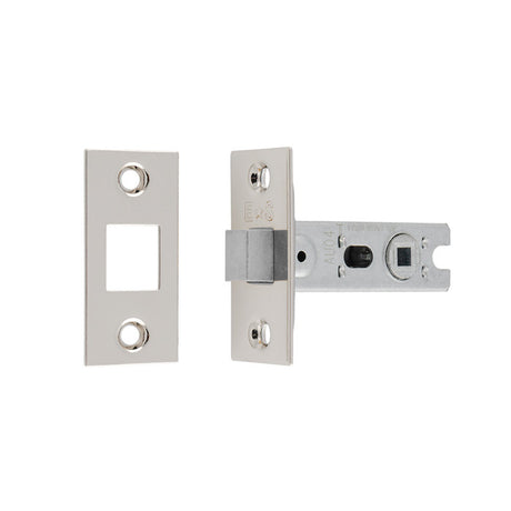This image shows Eurospec - Bolt-Through Tubular Deadbolt - Polished Nickel - 64mm - btd25np available from T.H. Wiggans Ironmongery in Kendal.