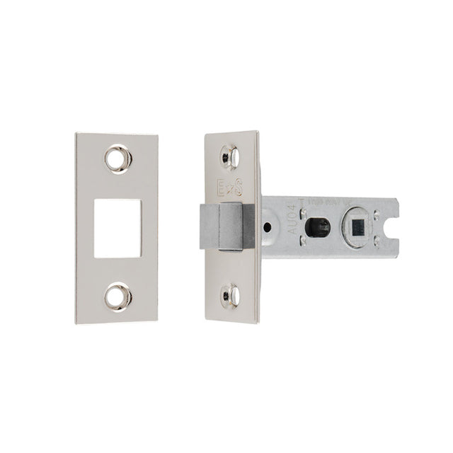 This image shows Eurospec - Bolt-Through Tubular Deadbolt - Polished Nickel - 64mm - btd25np available from T.H. Wiggans Ironmongery in Kendal.