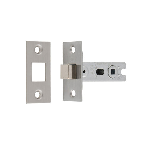 This image shows Eurospec - Bolt-Through Tubular Deadbolt - Satin Stainless Steel - 64mm - btd25sss available from T.H. Wiggans Ironmongery in Kendal.