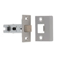 This image shows Eurospec - 64MM BOLT-THROUGH TUBULAR LATCH - 8MM FOLLOWER - SQUARE - SSS - btl25sss available from T.H. Wiggans Ironmongery in Kendal.