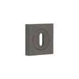 This is an image showing the Frelan - Burlington Standard Keyway Escutcheons Square Plain Rose Dark Bronze available to order from T.H. Wiggans Ironmongery in Kendal