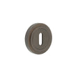 This is an image showing the Frelan - Burlington Standard Keyway Escutcheons Stepped Rose Dark Bronze available to order from T.H. Wiggans Ironmongery in Kendal
