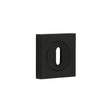 This is an image showing the Frelan - Burlington Standard Keyway Escutcheons Square Plain Black available to order from T.H. Wiggans Ironmongery in Kendal