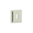 This is an image showing the Frelan - Burlington Standard Keyway Escutcheons Square Stepped Rose Polished Nickel available to order from T.H. Wiggans Ironmongery in Kendal