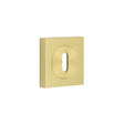 This is an image showing the Frelan - Burlington Standard Keyway Escutcheons Square Plain Rose Satin Brass available to order from T.H. Wiggans Ironmongery in Kendal