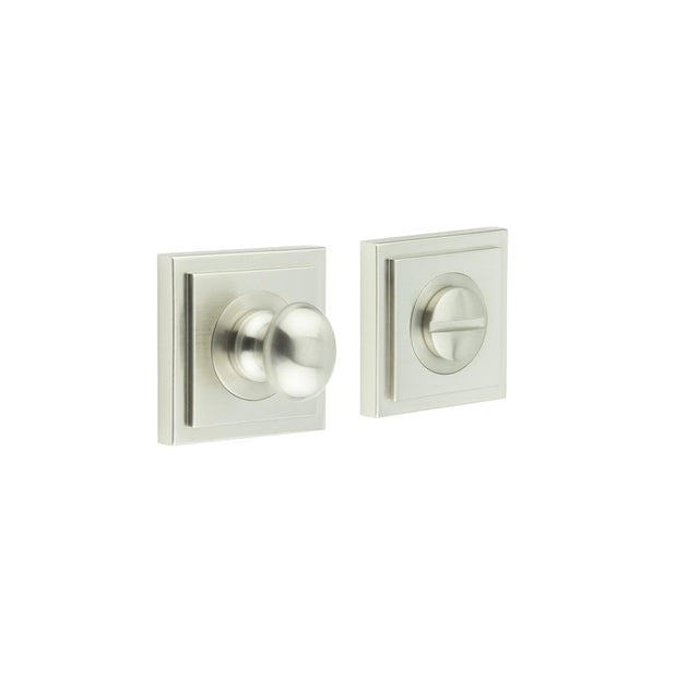 This is an image showing the Frelan - Burlington Turns & Releases Inner 1 Square Stepped Rose Satin Nickel available to order from T.H. Wiggans Ironmongery in Kendal