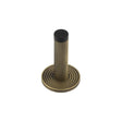 This is an image showing the Frelan - Burlington Knurled Wall Mounted Door Stop Reeded Rose Antique Brass available to order from T.H. Wiggans Ironmongery in Kendal