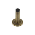 This is an image showing the Frelan - Burlington Plain Wall Mounted Door Stops Reeded Rose Antique Brass available to order from T.H. Wiggans Ironmongery in Kendal