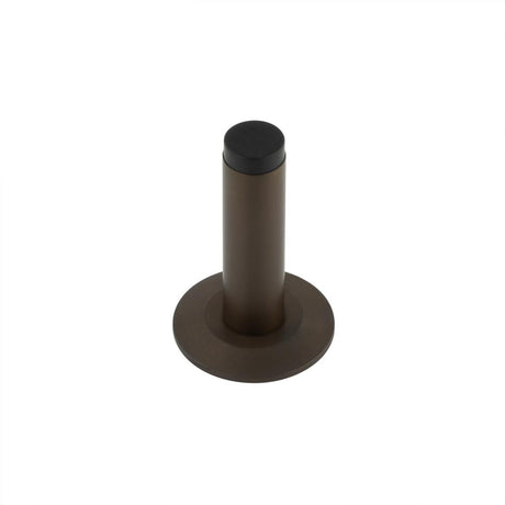 This is an image showing the Frelan - Burlington Plain Wall Mounted Door Stops Chamfered Rose Dark Bronze available to order from T.H. Wiggans Ironmongery in Kendal