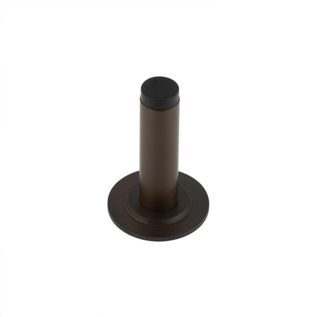 This is an image showing the Frelan - Burlington Plain Wall Mounted Door Stops Stepped Rose Dark Bronze available to order from T.H. Wiggans Ironmongery in Kendal