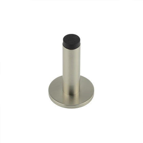 This is an image showing the Frelan - Burlington Plain Wall Mounted Door Stops Plain Rose Satin Nickel available to order from T.H. Wiggans Ironmongery in Kendal