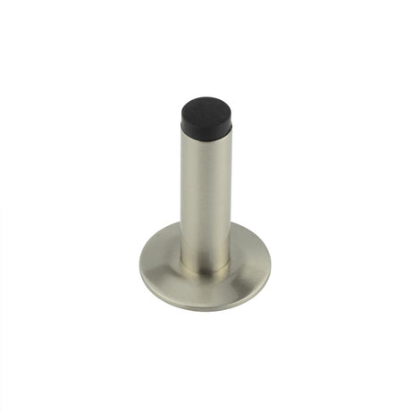 This is an image showing the Frelan - Burlington Plain Wall Mounted Door Stops Chamfered Rose Satin Nickel available to order from T.H. Wiggans Ironmongery in Kendal